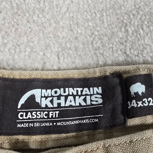 Mountain Khakis Pants Mens 34X32 Beige Straight Leg Modern Fit Smart Casual - Picture 4 of 5